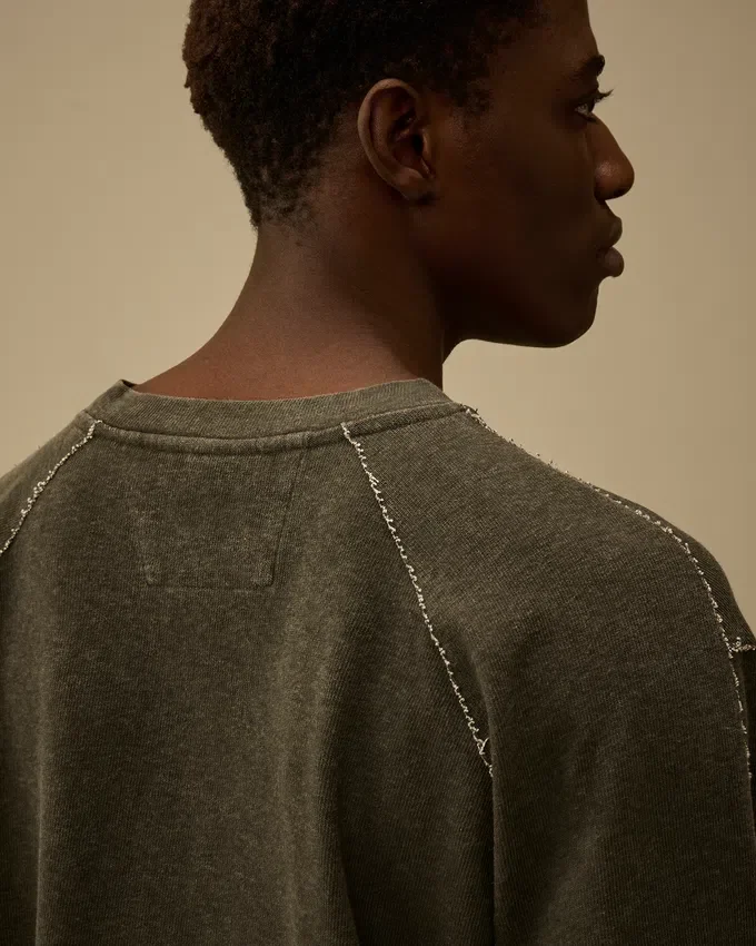 Zwaar jersey sweatshirt met ronde hals