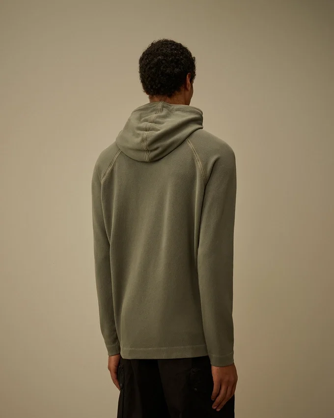 Zwaar piqué-sweatshirt met capuchon