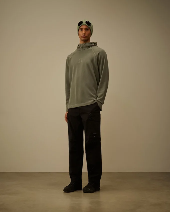 Zwaar piqué-sweatshirt met capuchon