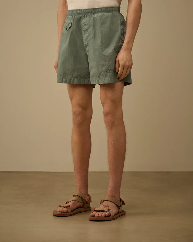 Zwemshort met geborduurd Eco-Chrome-R-logo