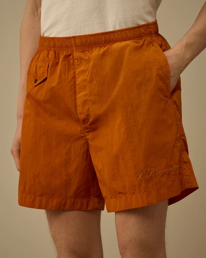 Zwemshort met geborduurd Eco-Chrome-R-logo